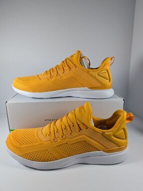 APL TechLoom Tracer Mens Size 12 Mango Golden Yellow Training Sneaker NIB